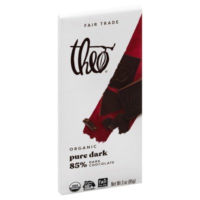 Theo Chocolate Dark Chocolate Organic Pure Dark 85% 12/3 OZ [UNFI #0108001] [ebt]