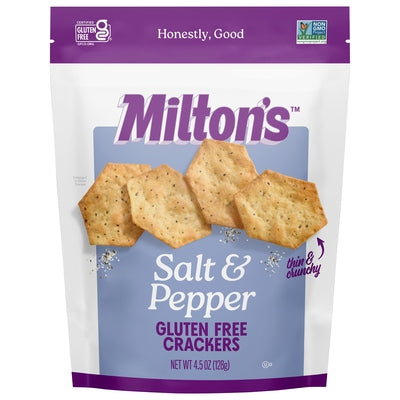 Miltons Crackers Gluten Free Salt & Pepper 6/4.5 OZ [UNFI #03173515] [ebt]