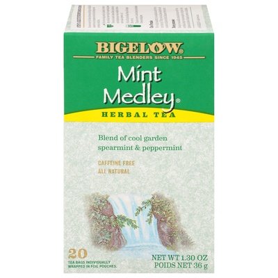 Bigelow Herbal Tea Caffeine Free Mint Medley Tea Bags 6/20 BAG [UNFI #725382] [ebt]