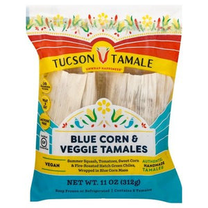 Tucson Tamale Company Tamales Blue Corn & Veggie 6/11 OZ [UNFI #2258689] [ebt]