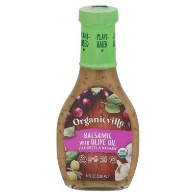 Organicville Vinaigrette & Marinade Balsamic With Olive Oil 6/8 OZ [UNFI #570879] [ebt]
