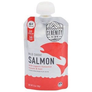 Serenity Kids Salmon Wild Caught 6+ Month 6/3.5 OZ [UNFI-CARLISLE #2367225] [ebt]