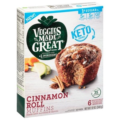 Veggies Made Great Muffins Cinnamon Roll 8/12 OZ [UNFI #2822906] [ebt]