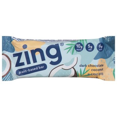 Zing Bar Plant-Based Bar Dark Chocolate Coconut 12/1.76 OZ [UNFI-CARLISLE #1055136] [ebt]