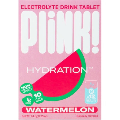 Plink Electrolyte Drink Tablet Watermelon 1/12 TAB [UNFI-CARLISLE #03083698] [ebt]