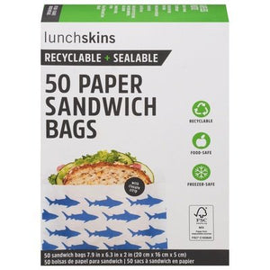 Lunchskins Paper Sandwich Bags 12/50 CT [UNFI #2108975]