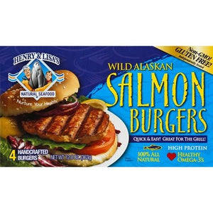 Henry & Lisas Salmon Burgers Wild Alaskan 6/12.8 OZ [UNFI #673996] [ebt]