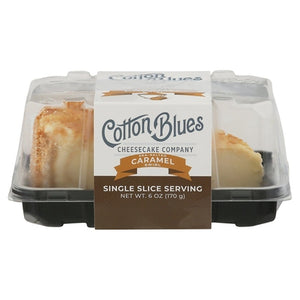 Cotton Blues Cheesecake Sea-Salted Caramel Swirl Single Slice Serving 12/6 OZ [UNFI #02895878] [ebt]