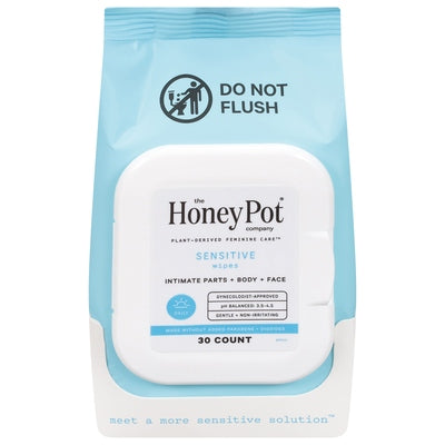 The Honey Pot Wipes Sensitive 30 CT [UNFI-CARLISLE #3117132]