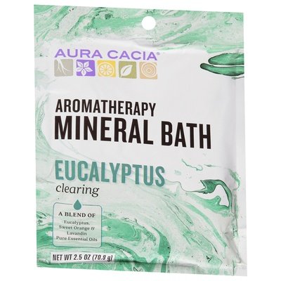 Aura Cacia Mineral Bath Aromatherapy Eucalyptus Clearing 6/2.5 OZ [UNFI-CARLISLE #277616]