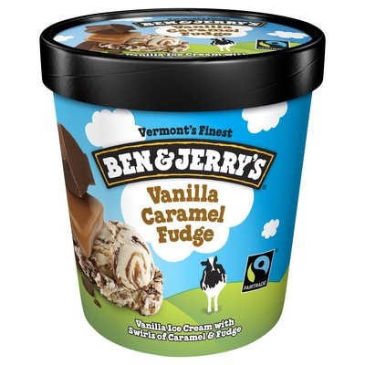 Ben & Jerrys Ice Cream Vanilla Caramel Fudge 8/PINT [UNFI #362996] [ebt]