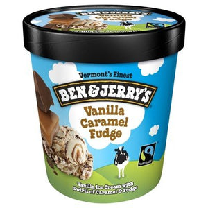 Ben & Jerrys Ice Cream Vanilla Caramel Fudge 8/PINT [UNFI #362996] [ebt]