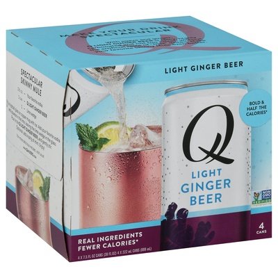 Q Drinks Ginger Beer Light 6/4/7.5 OZ [UNFI #2344323] [ebt]
