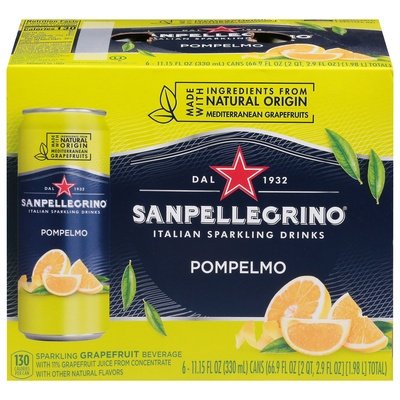 Sanpel Sparkling Bev Pompelmo 4/6/11.15Z [UNFI #2802585] [ebt]
