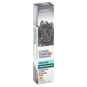 Desert Essence Toothpaste Activated Charcoal Fresh Mint 1/6.25 OZ [UNFI-CARLISLE #2301893]