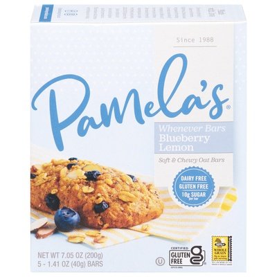 Pamelas Oat Bars Soft & Chewy Blueberry Lemon 6/5/1.41Z [UNFI #0429738] [ebt]