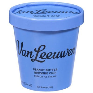 Van Leeuwen Ice Cream French Ice Cream Peanut Butter Brown Chip 8/14 OZ [UNFI #2657609] [ebt]