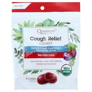 Quantum Health Cough Relief Lozenges Bing Cherry Flavor 18 CT [UNFI-CARLISLE #2085215]