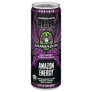 Sambazon Energy Drink Acai Berry Passion Fruit Jungle Love 12/12 OZ [UNFI #2126068] [ebt]
