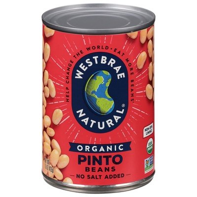 Westbrae Pinto Beans No Salt Added Organic 12/15 OZ [UNFI #306886] [ebt]