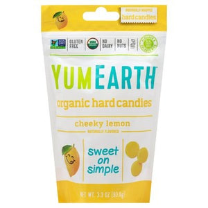 Yumearth Hard Candies Cheeky Lemon Organic 6/3.3 OZ [UNFI-CARLISLE #0692798] [ebt]