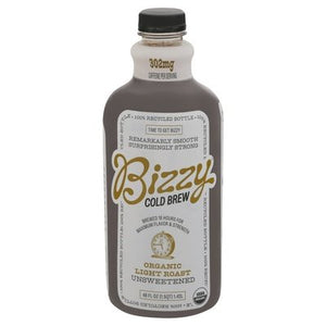 Bizzy Coffee Coffee Organic Light Roast Unsweetened Cold Brew 6/48 OZ [UNFI #2516573] [ebt]