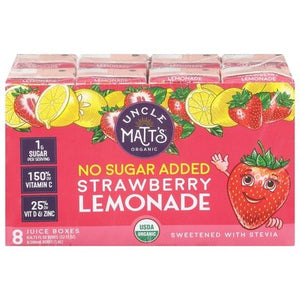 Uncle Matts Organic Lemonade Strawberry 4/8/6.75FZ [UNFI #2854479] [ebt]