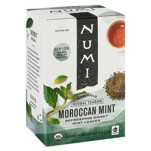 Numi Tea Herbal Tea Organic Caffeine Free Moroccan Mint Tea Bags 6/18 BAG [UNFI #179978] [ebt]