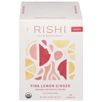 Rishi Tea Tea Pink Lemon Ginger Organic Botanical Blend 6/15 CT [UNFI #2986271] [ebt]