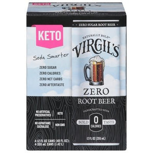 Virgil Soda Zero Sgr Rt Beer Ca 6/4/12 OZ [UNFI #2920171] [ebt]