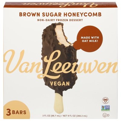 Van Leeuwen Ice Cream Frozen Dessert Non-Dairy Brown Sugar Honeycomb 8/9 OZ [UNFI #3040326] [ebt]