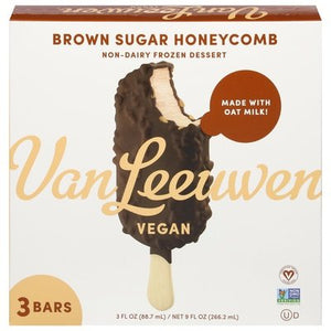 Van Leeuwen Ice Cream Frozen Dessert Non-Dairy Brown Sugar Honeycomb 8/9 OZ [UNFI #3040326] [ebt]
