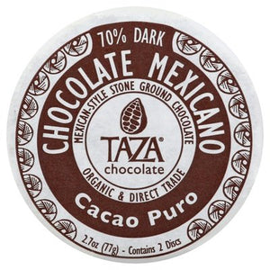 Taza Chocolate Dark Chocolate Mexican-Style Stone Ground 70% 12/2.7 OZ [UNFI #1575141] [ebt]