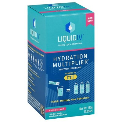Liquid I V Electrolyte Drink Mix Passion Fruit 10 Pack 1/5.65 OZ [UNFI #2696268] [ebt]