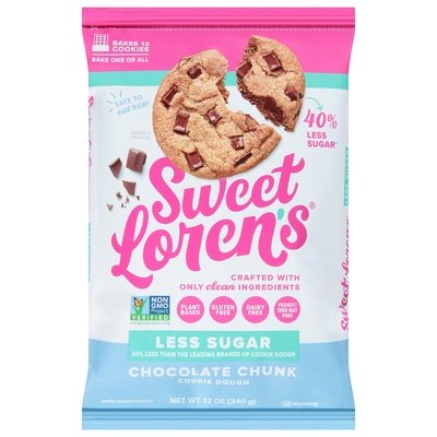 Sweet Lorens Cookie Dough Less Sugar Chocolate Chunk 6/12 OZ [UNFI #2875870] [ebt]