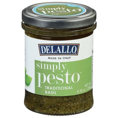 Delallo Simply Pesto Traditional Basil 12/6.35 OZ [UNFI #1563162] [ebt]