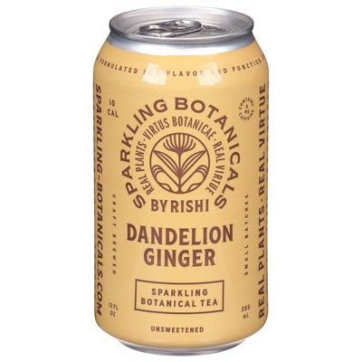 Rishi Tea Botanical Tea Sparkling Unsweetened Dandelion Ginger 12/12 OZ [UNFI #2618189] [ebt] D