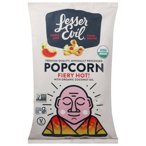 Lesser Evil Popcorn Fiery Hot! 12/4.6 OZ [UNFI #2778884] [ebt]