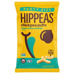 Hippeas Chickpea Puffs Vegan White Cheddar Flavored Party Size 6/8 OZ [UNFI #2946432] [ebt]