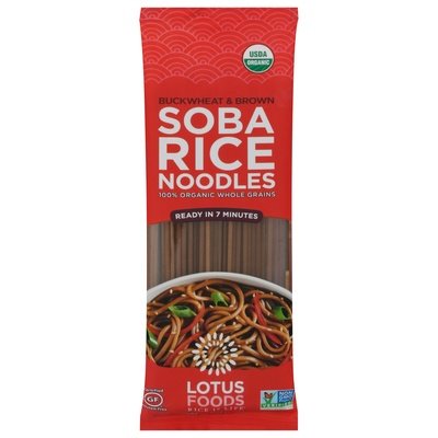 Lotus Foods Rice Noodles Soba Buckwheat & Brown 8/8 OZ [UNFI #2685733] [ebt]