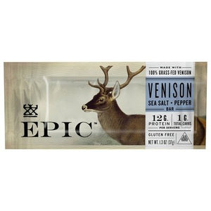 Epic Bar Venison Sea Salt + Pepper 12/1.3 OZ [UNFI-CARLISLE #2727238] [ebt]