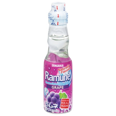 Sangaria Soft Drink Carbonated Ramune Grape Flavor 18/6.76 OZ [UNFI #03136892] [ebt]