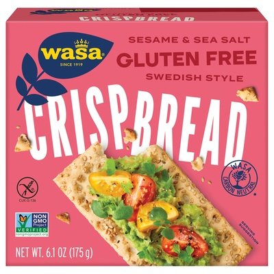 Wasa Crispbread Crispbread Swedish Style Sesame & Sea Salt 10/6.1 OZ [UNFI #2240000] [ebt]