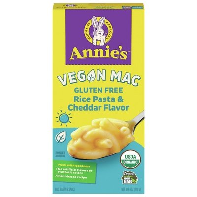 Annies Homegrown Rice Pasta & Sauce Gluten Free Rice Pasta & Cheddar Flavor 12/6 OZ [UNFI #1722370] [ebt]