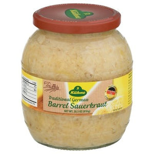 Kuhne Barrel Sauerkraut Traditional German 6/28.5 OZ [UNFI #984047] [ebt]
