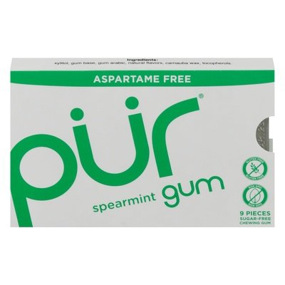 Pur Gum Chewing Gum Aspartame Free Spearmint 12/12.6 GRM [UNFI-CARLISLE #1523836] [ebt]