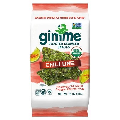 Gimme Seaweed Snacks Roasted Organic Chili Lime 12/.35 OZ [UNFI #2870285] [ebt]