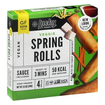 Lucky Spring Rolls Veggie 8/8.5 OZ [UNFI #1627256] [ebt]