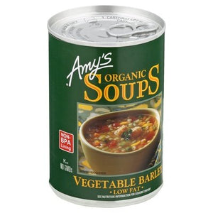 Amys Soups Low Fat Organic Vegetable Barley 12/14.1Oz [UNFI #0988758] [ebt]