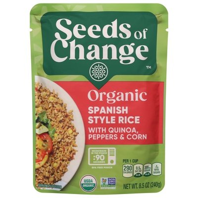 Seeds Of Change Rice with Quinoa Peppers & Corn Organic Spanish Style 12/8.5 OZ [UNFI #1084508] [ebt]